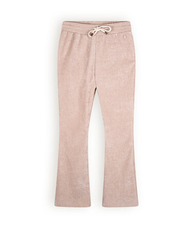 NoNo Meisjes flair broek velvet stretch Sady Taupe merkmeisjeskleding