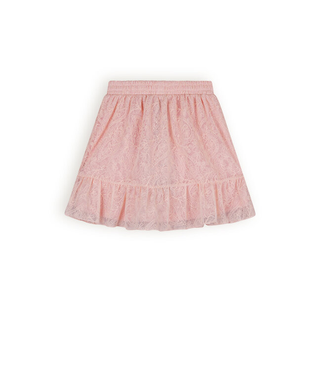 NoNo Meisjes rok mesh embroidery - Pale Blush