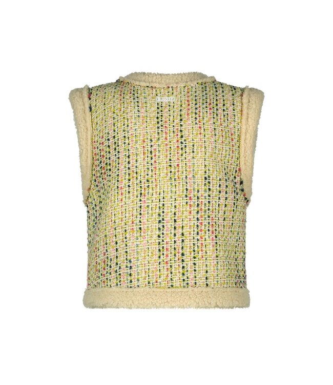 B.Nosy Meisjes gilet boucle - Gitte - Olijf groen