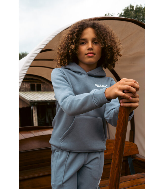 Malelions Hoodie inked - Ice blauw / Wit