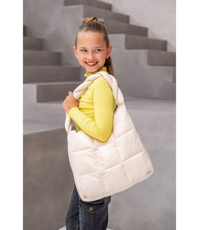 Like Flo Meisjes basic col shirt - Eef - Lemon geel