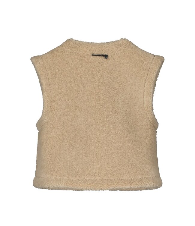 Like Flo Meisjes reversibel gilet teddy - Dewi - Cognac