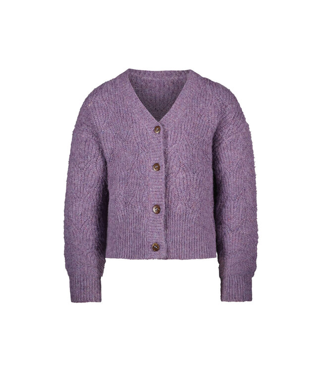 Like Flo Meisjes vest gebreid - Deau - Lavendel