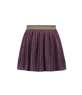 Like Flo Meisjes rok plisse glitter - Holly - Grape