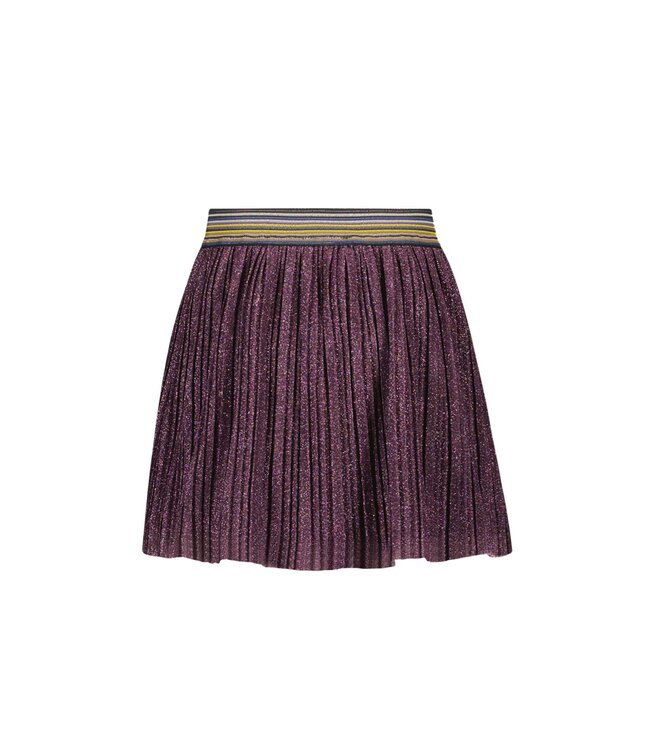 Like Flo Meisjes rok plisse glitter - Holly - Grape