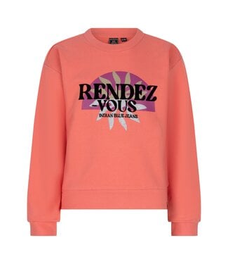 Indian Blue Jeans Meisjes sweater rendez vous - Helder zalm