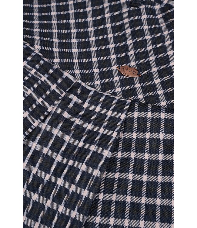 NoBell Meisjes rok geruit met riem - Nimmy - Navy blauw