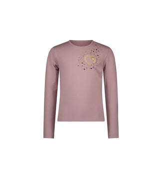 Le Chic Meisjes t-shirt strass hart - Norma - Sweet plums