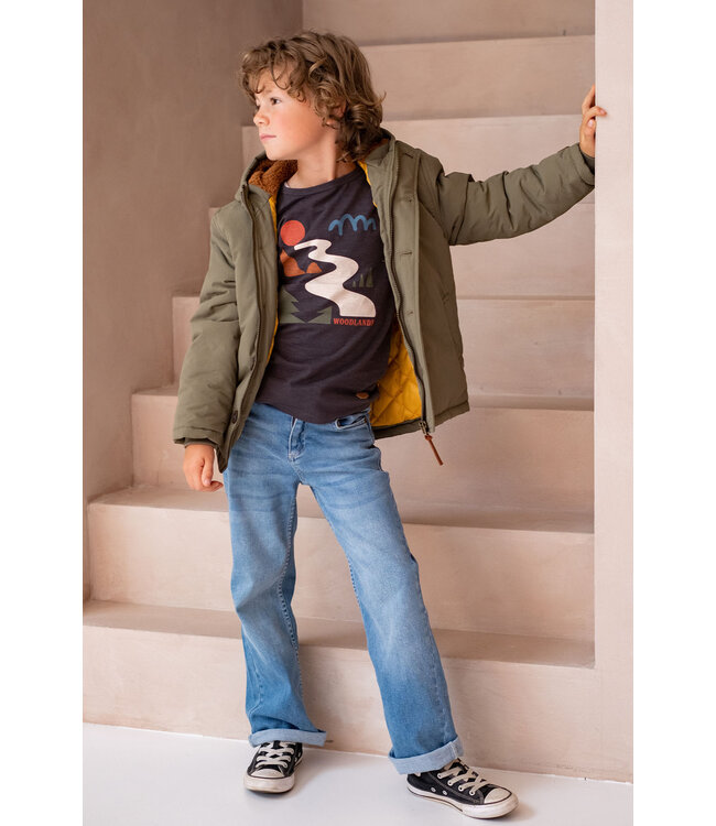 Like Flo Jongens winterjas met capuchon - Abel - Bruin