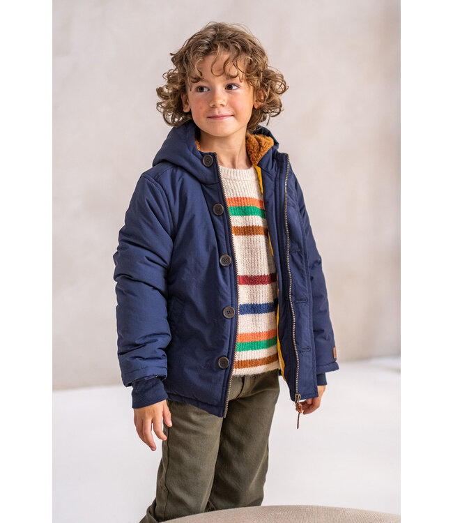 Like Flo Jongens winterjas met capuchon - Abel - Navy blauw