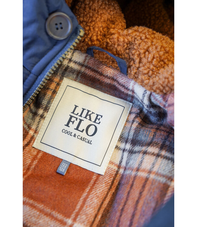 Like Flo Jongens winterjas met capuchon - Abel - Navy blauw