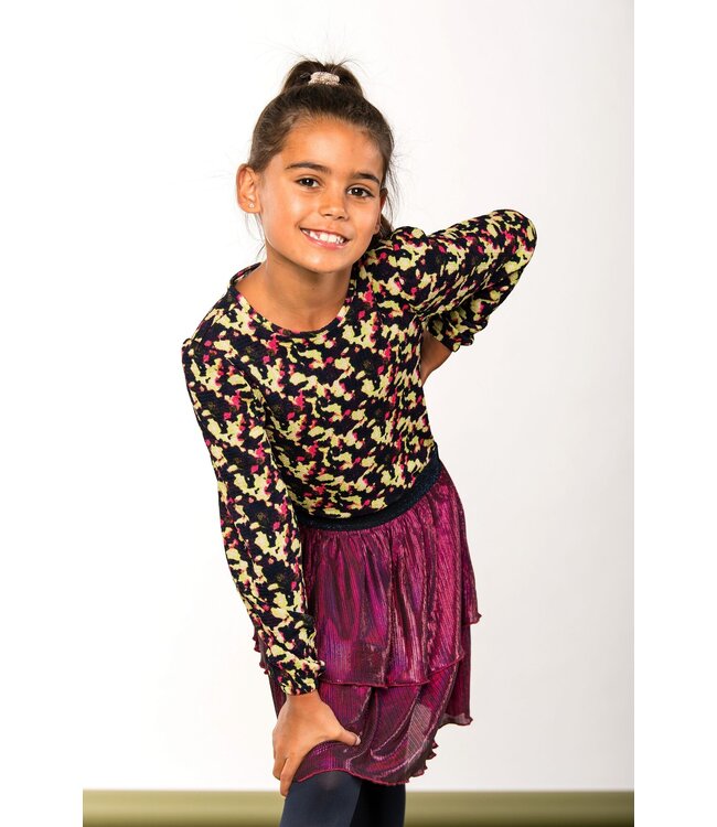 B.Nosy Meisjes jurk - Daisy - Electric AOP