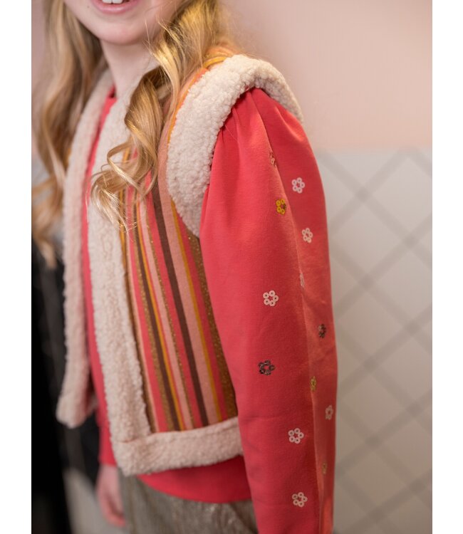 B.Nosy Meisjes gilet - Gwen - Gen streep AOP