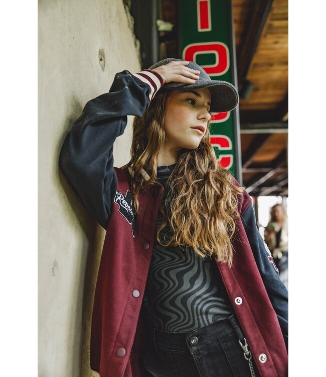 LOOXS 10sixteen Meisjes coltrui - Zwart swirl