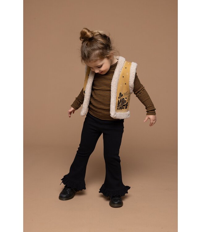 LOOXS Little Meisjes gilet boho - Oker geel