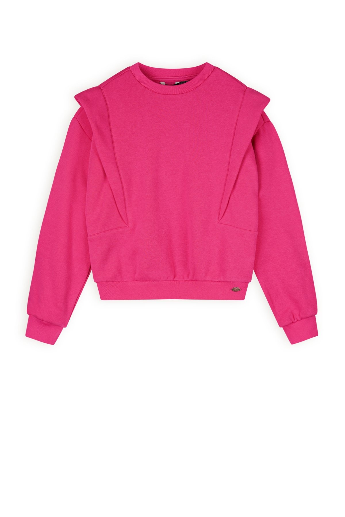 Meisjes super soft sweater fancy schouder - Kolly - Piiink roze