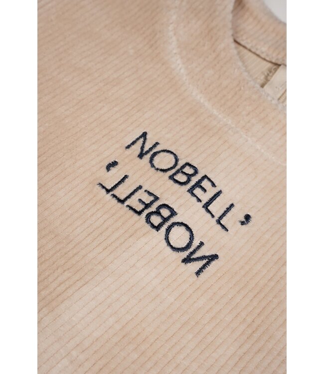 NoBell Meisjes cropped top met split - Kew - Pearled ivoor