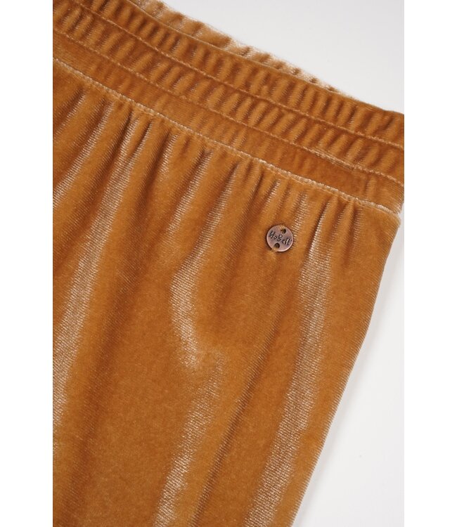 NoBell Meisjes legging shiny velours - Sole - Rosy zand