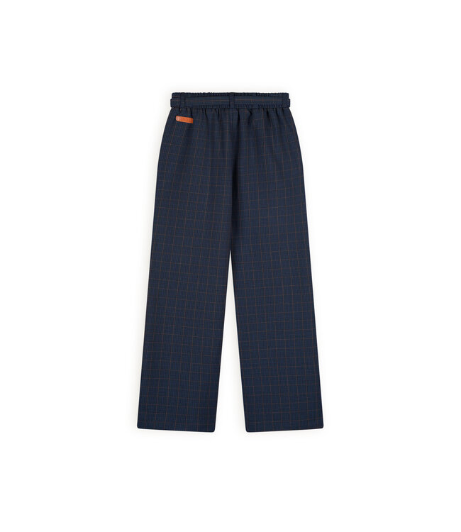 NoNo Meisjes palazzo broek geruit - Sayla - Navy blauw