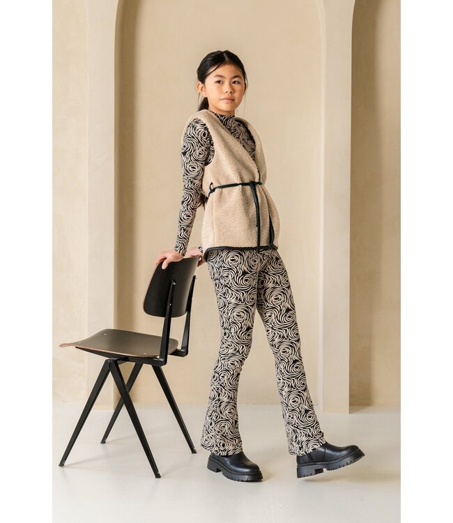 Like Flo Meisjes flair broek viscose - Flore - Antraciet