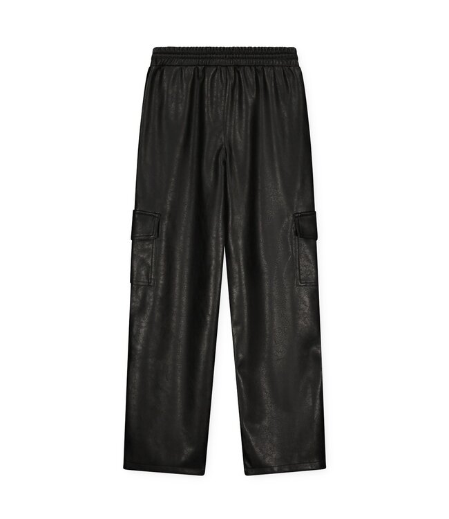 Like Flo Meisjes broek PU - Fast - Zwart