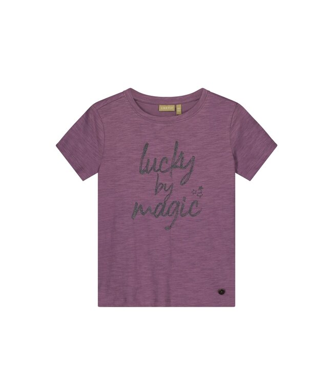 Like Flo Teens - Meisjes t-shirt SS tekst - Ella - Lavendel