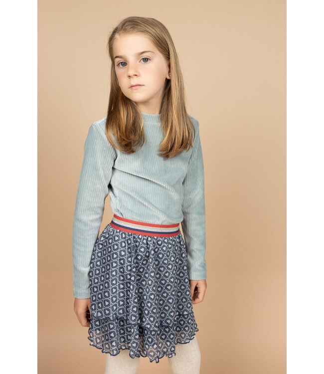 MAYCE Meisjes rok mesh - Hartjes