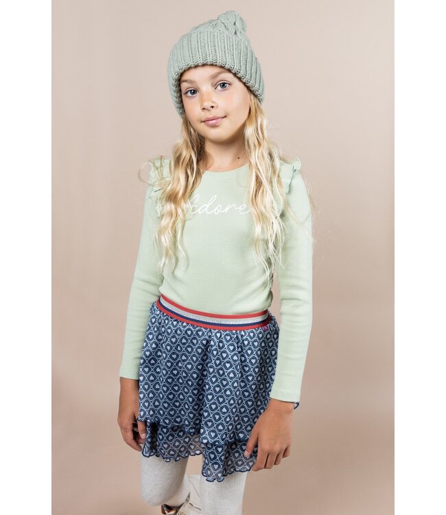 MAYCE Meisjes rok mesh - Hartjes