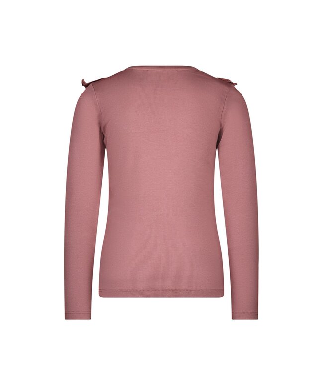 MAYCE Meisjes shirt rib ruffel - Lilac