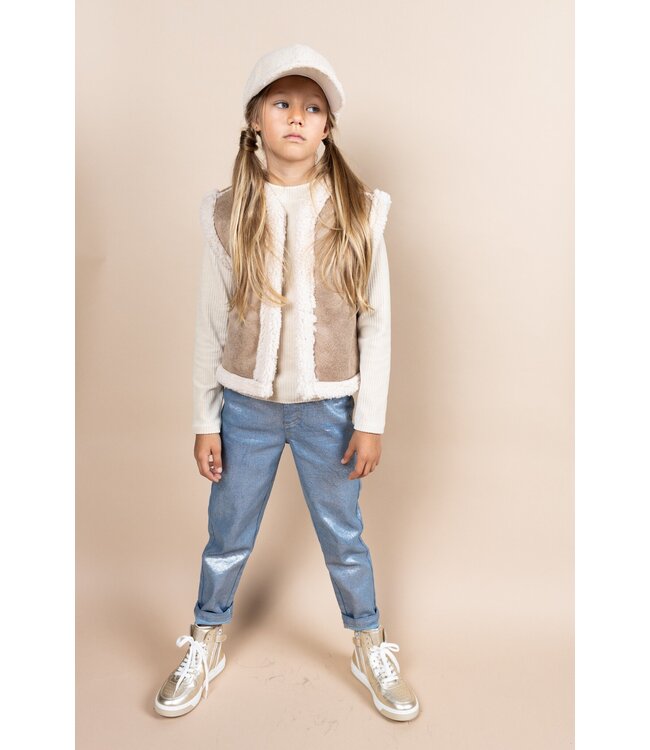 MAYCE Meisjes jeans broek boyfriend fit - Licht denim