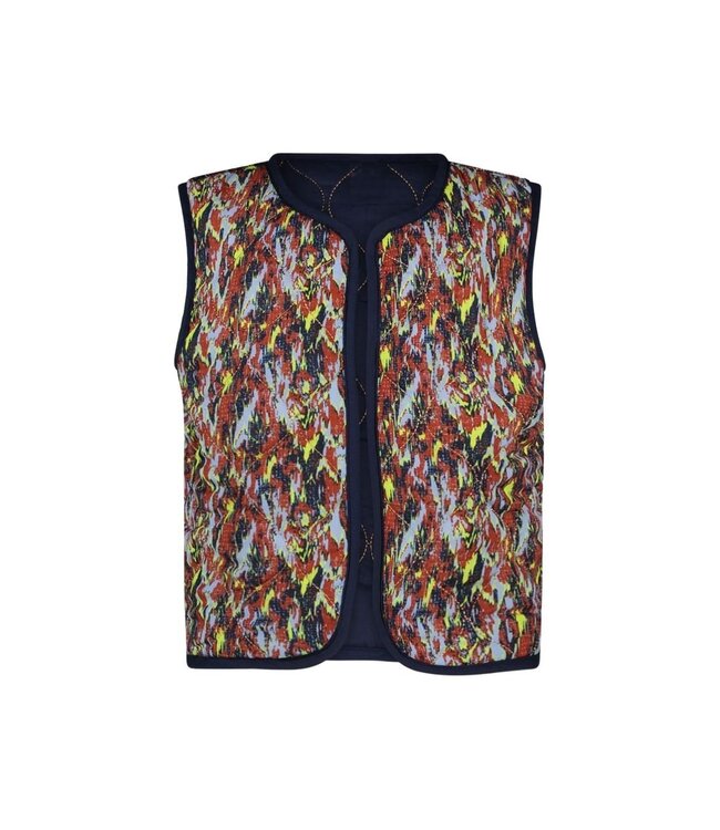 B.Nosy Meisjes reversibel gilet - Ginny - Amibitous AOP