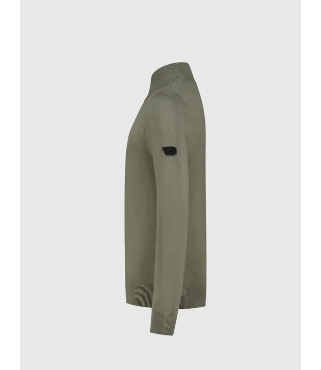 Ballin Trui gebreid regular fit - Donker army groen