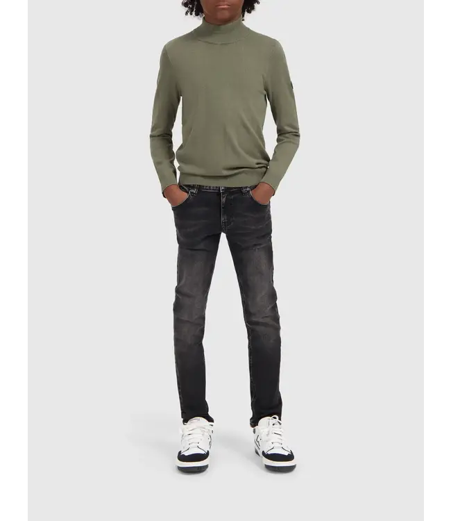 Ballin Trui gebreid regular fit - Donker army groen