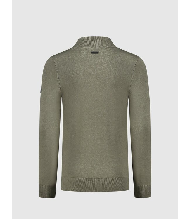 Ballin Trui gebreid regular fit - Donker army groen