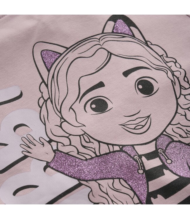 Minymo Meisjes sweat jurk - Dawn roze