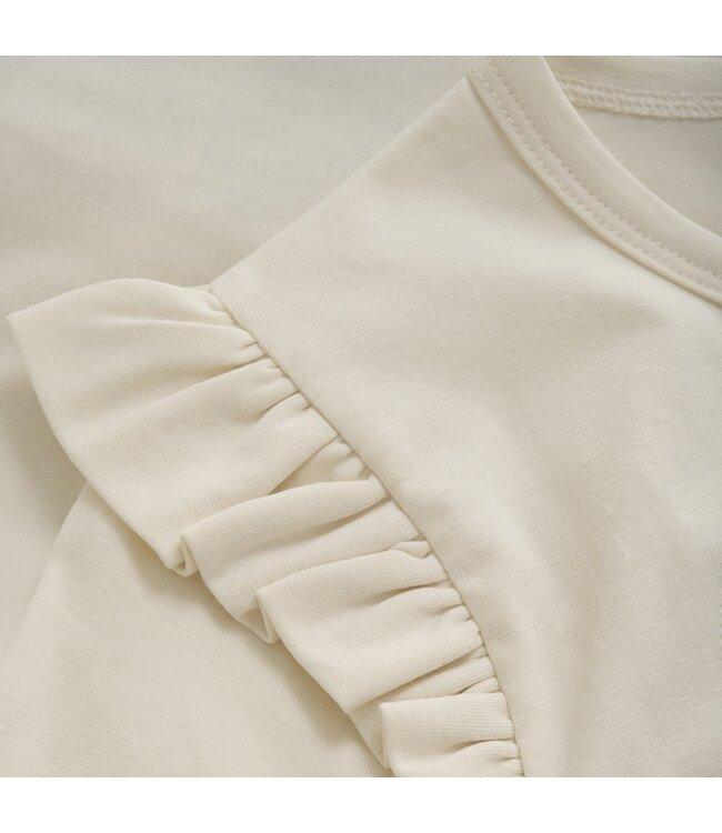 Minymo Meisjes t-shirt LS - Off wit