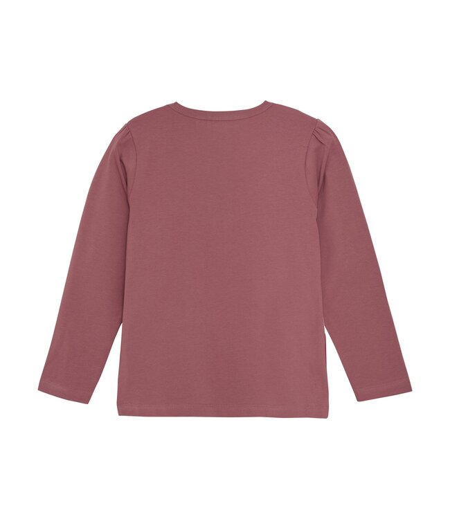 Minymo Meisjes t-shirt LS - Deco roze