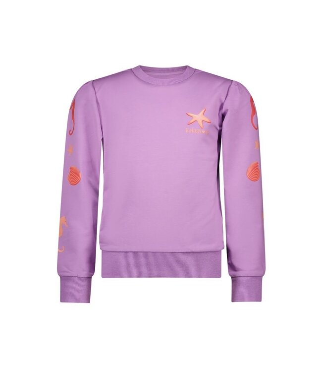 B.Nosy K3 Meisjes sweater - Scottie - African paars