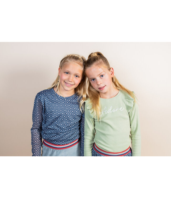 MAYCE Meisjes jurk mesh - Hartjes