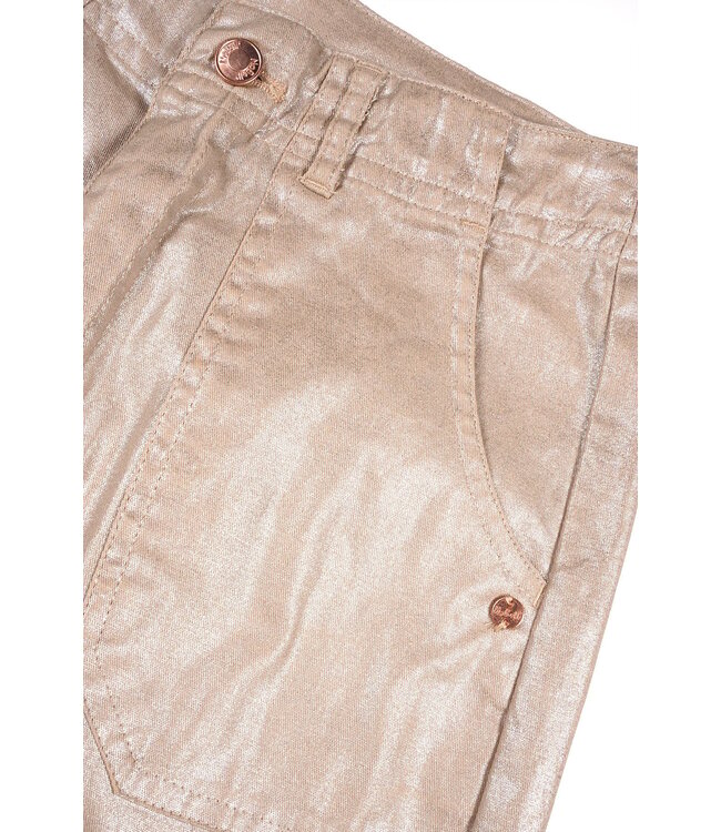 NoBell Zomer cargo broek meisjes Rosy zand - folie print - Susy