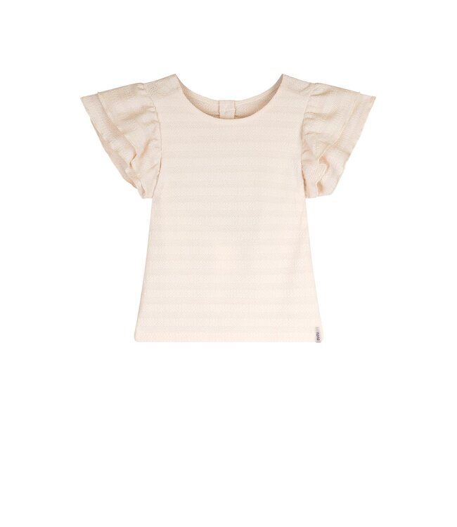 NoNo Zomer top meisjes Ivoor wit - jersey - open rug detail - Kia