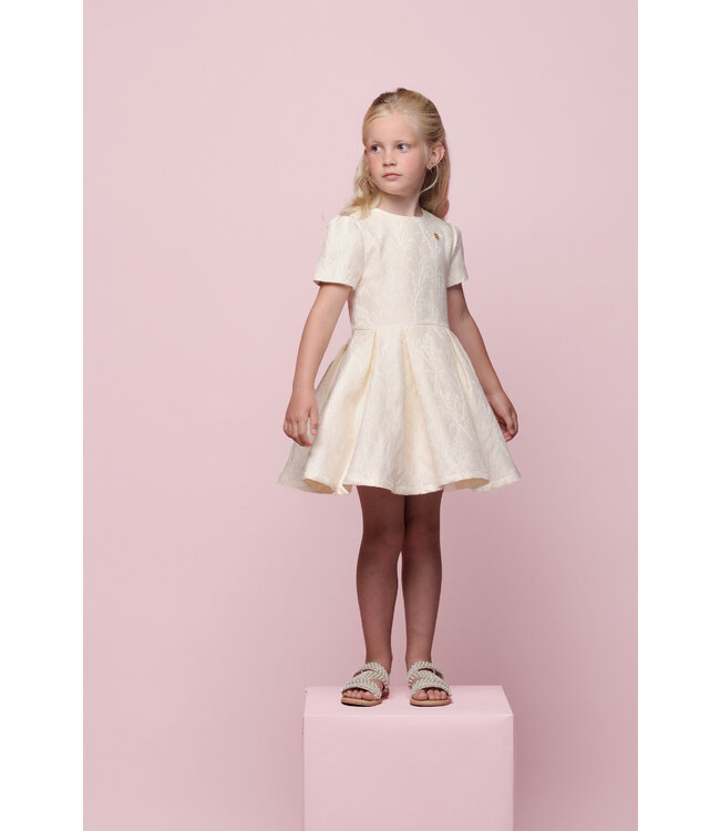 Le Chic Zomer jurk meisjes Off wit - damast   - Sochic