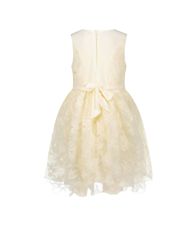 Le Chic Zomer jurk meisjes Off wit - tule bloemen - Symro