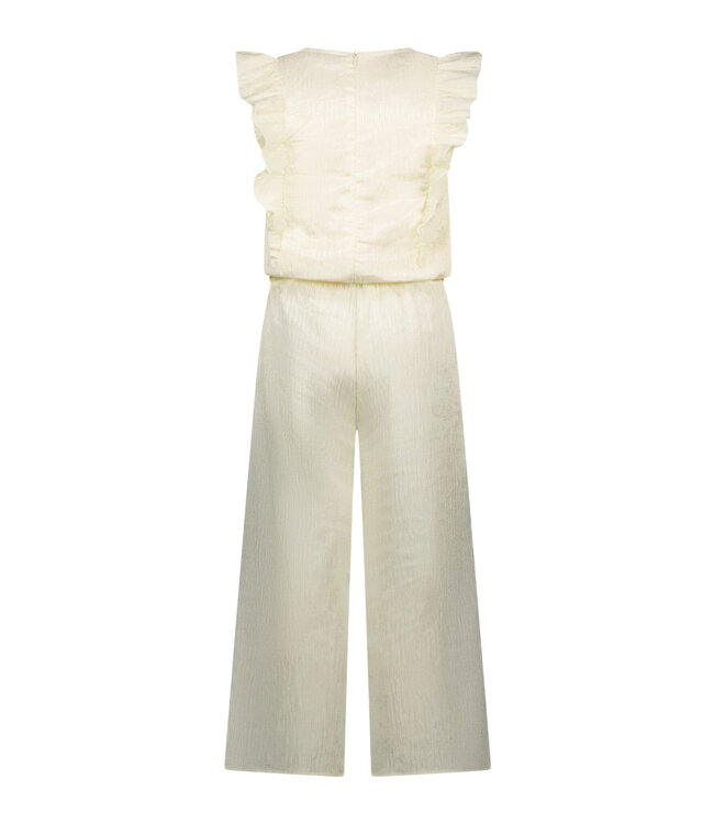 Le Chic Zomer jumpsuit meisjes Off wit - crushed satijn - Kyrola