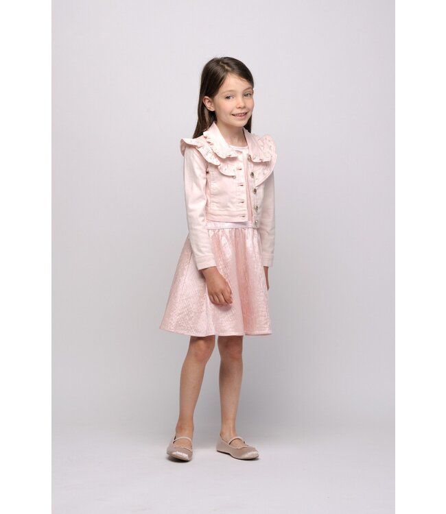 Le Chic Zomer spijkerjas meisjes Roze - ruffel - Alysum