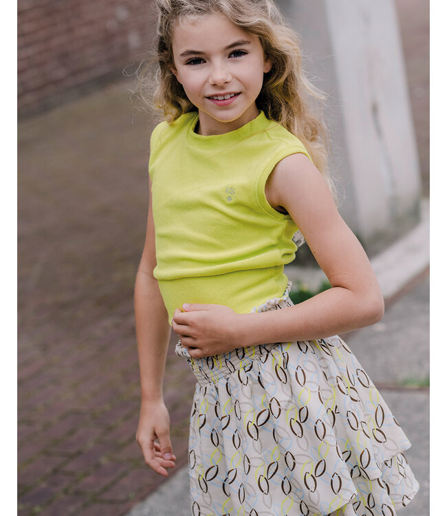 KIEstone Zomer top meisjes - lime groen - Stefani
