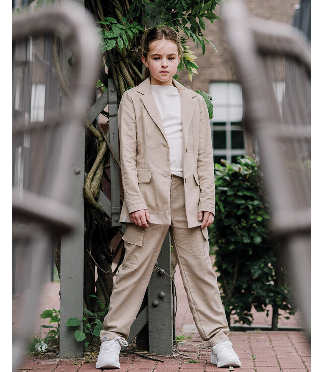 KIEstone Zomer blazer meisjes - zand - Coco