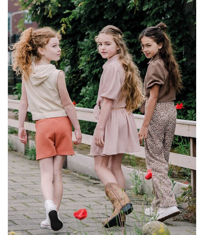 KIEstone Zomer broek meisjes - animal wit - Semmy