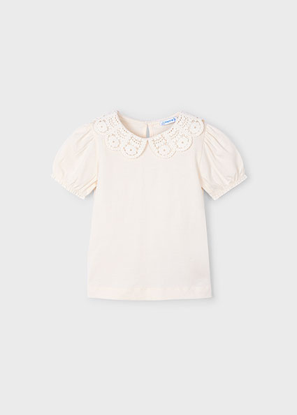 Mayoral Zomer shirt S/S meisjes - bone wit