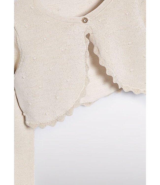 Abel & Lula Zomer vest gebreid meisjes - natural wit